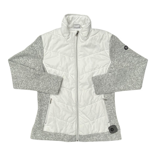 Jacket Puffer & Quilted By Daily Sport In Grey & White, Size:L