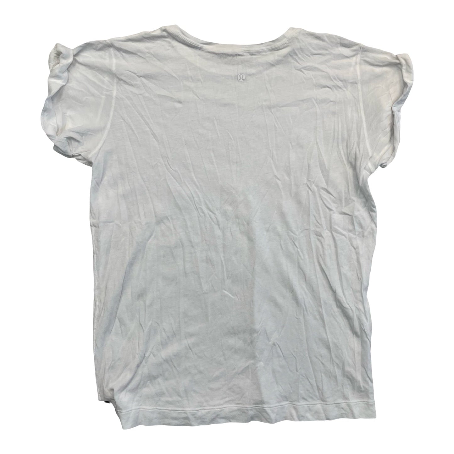 Athletic Top Ss By Lululemon In White, Size:M