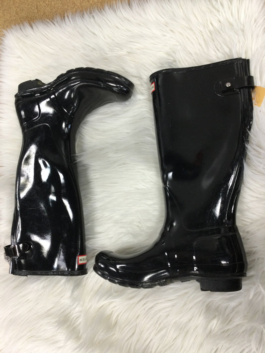 Boots Rain By Hunter In Black, Size:10