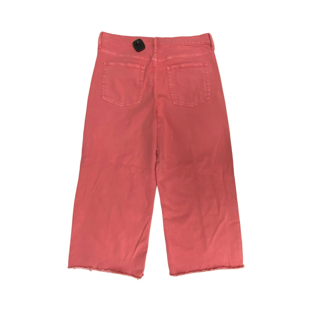 Jeans Wide Leg By Gap In Pink Denim, Size:14