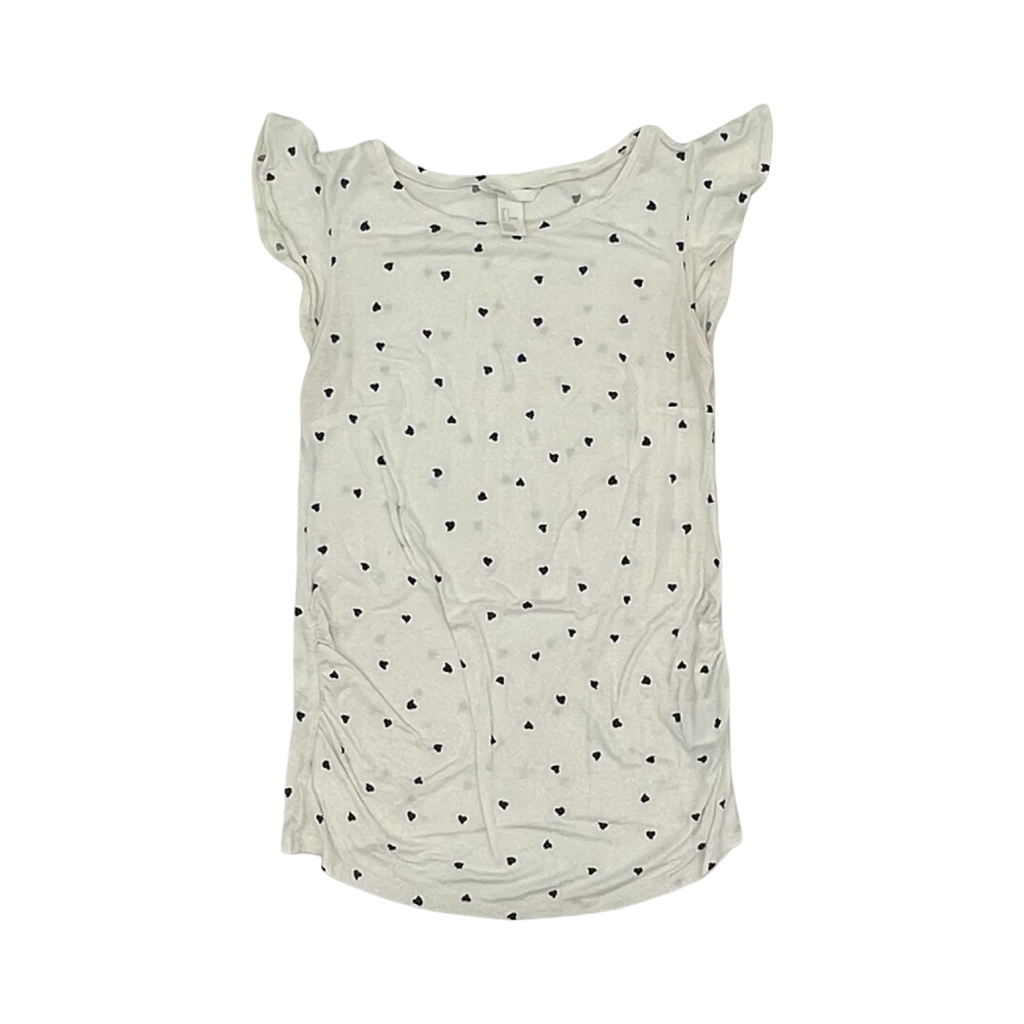 Mat Top Ss By H&M Mama In Black & White, Size:S