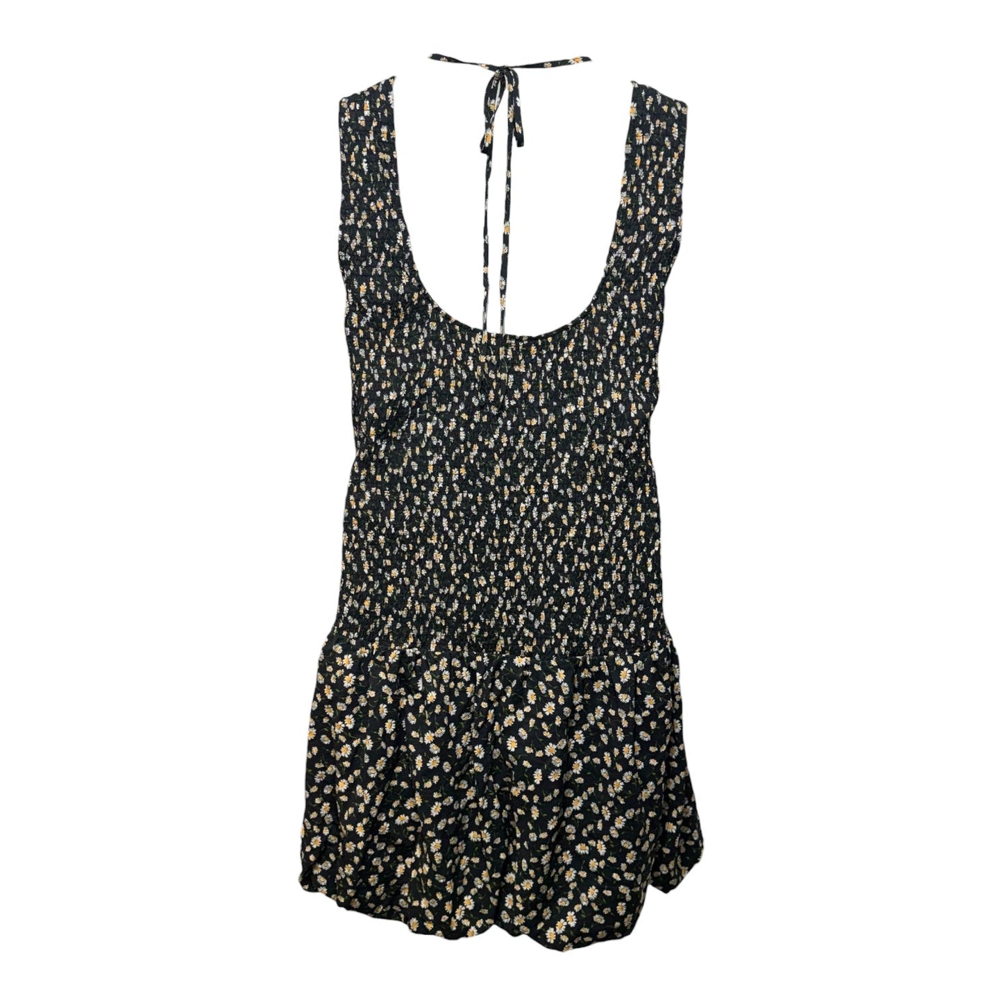 Sleeveless Boat-Neck Smocked Mini Dress By Maeve In Floral Print, Size: 3x
