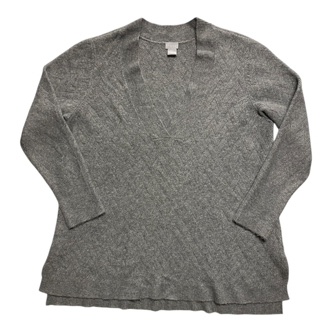 Sweater By Chicos In Grey, Size:Xl