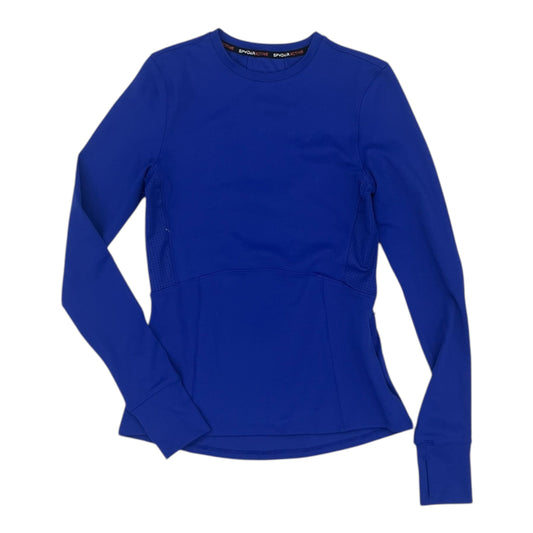 Athletic Top Ls Crewneck By Spyder In Blue, Size:Xs