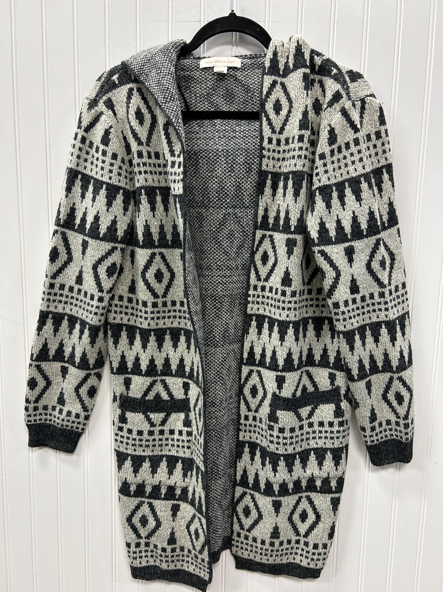 Sweater Cardigan By Monteau In Grey, Size:M
