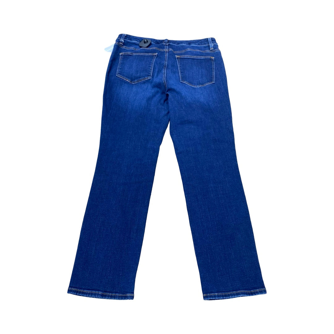 Jeans Straight By Talbots In Blue Denim, Size:10P