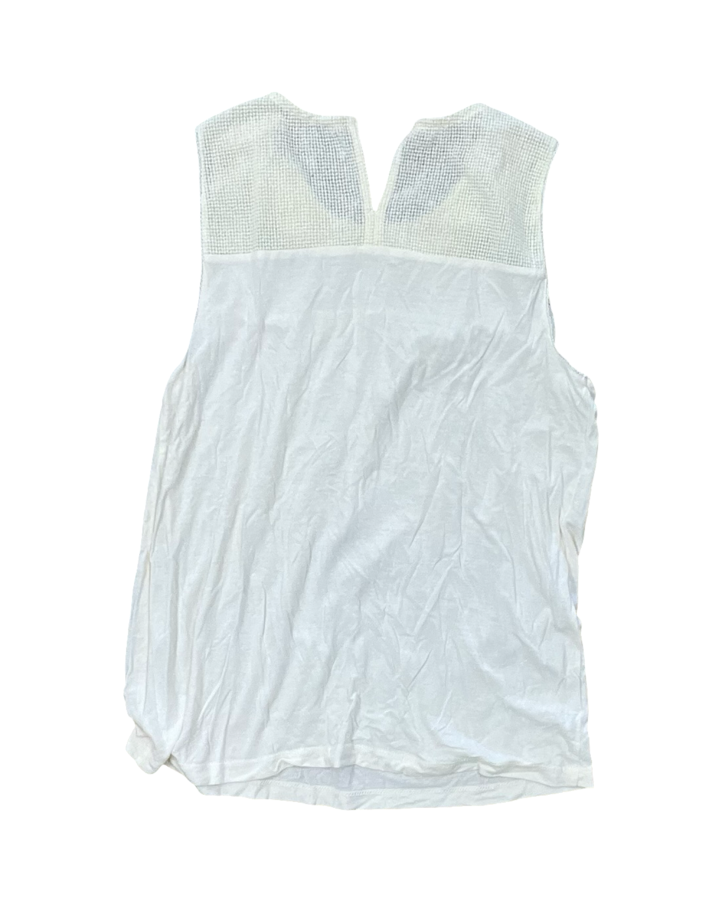 Top Sleeveless By Loft In Cream, Size:S
