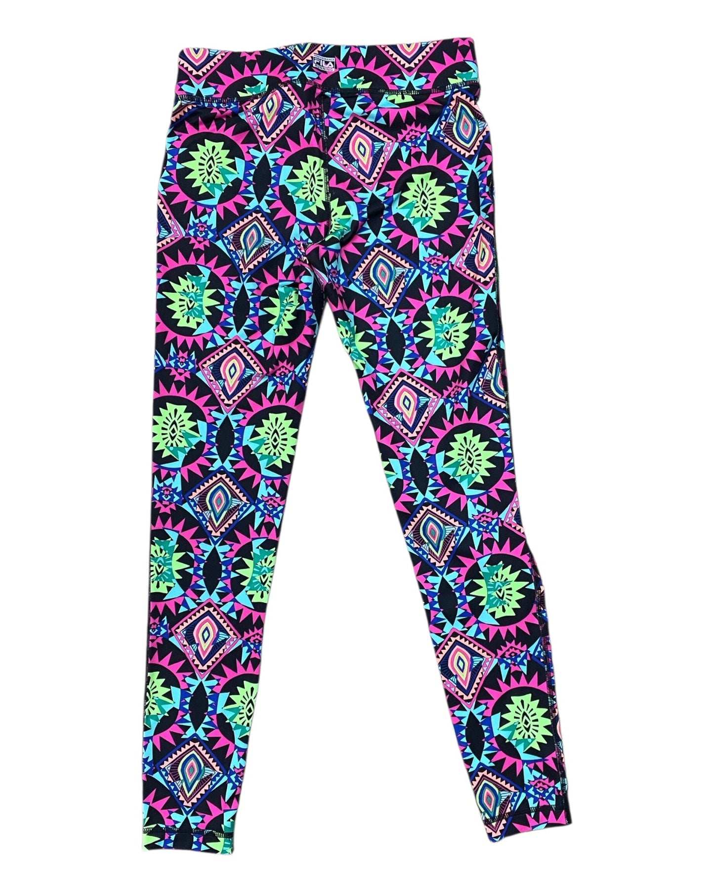 Athletic Leggings By Fila In Black & Pink, Size:Xs