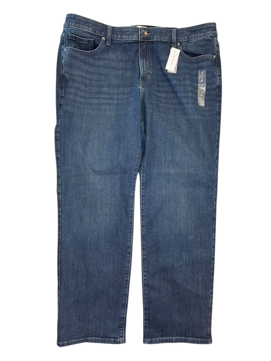 Jeans Straight By Lane Bryant In Blue Denim, Size:22