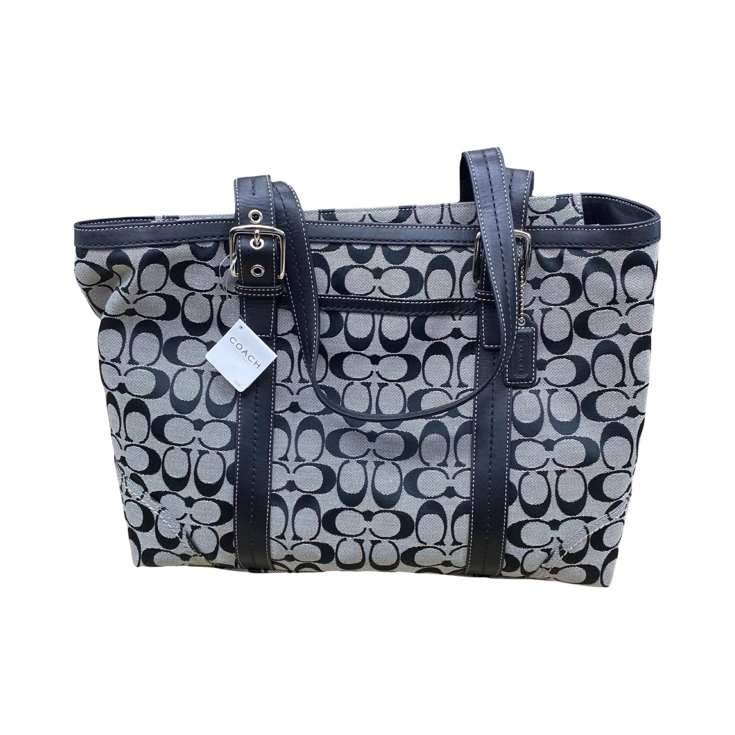 Handbag Designer By Coach In Black, Size:Medium