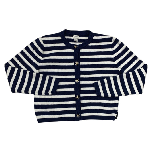 Sweater Cardigan By J. Crew In Blue & White, Size:S
