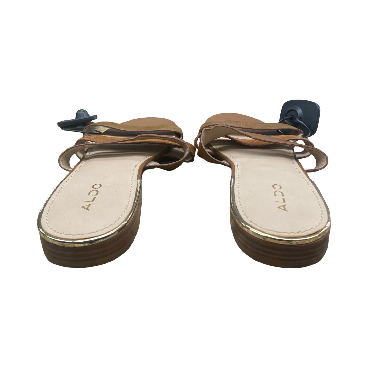 Sandals Flats By Aldo In Brown, Size:8