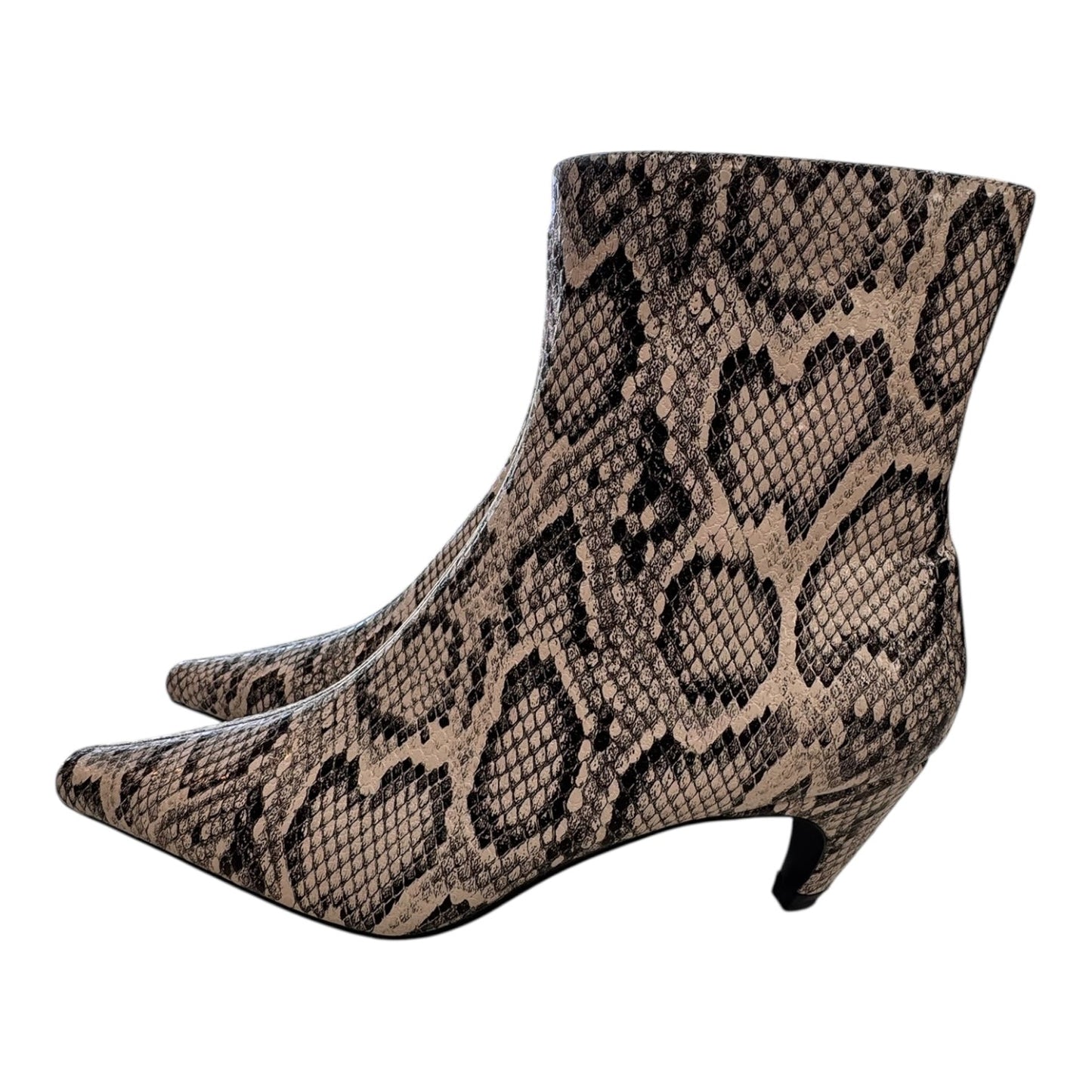 Boots Ankle Heels By Msonlydn In Animal Print, Size:7.5