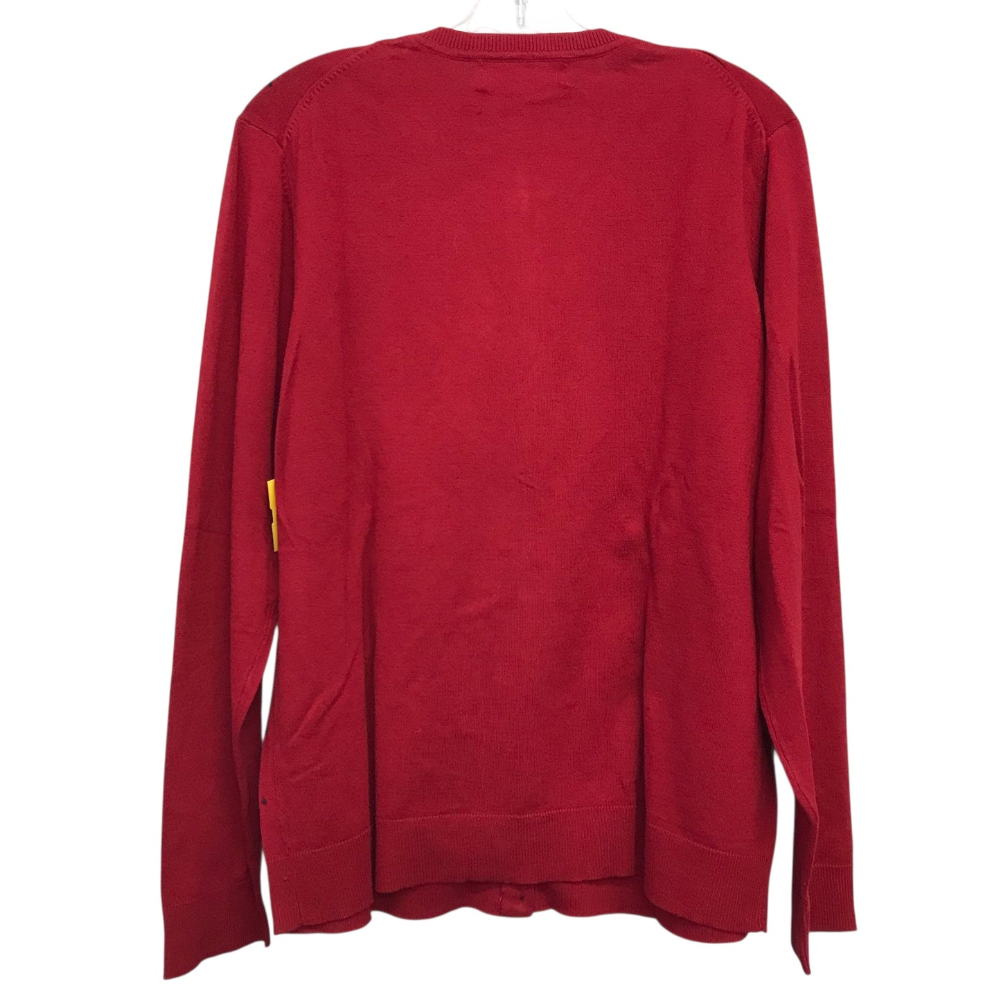 Sweater Cardigan By Karen Scott In Red, Size:Xl