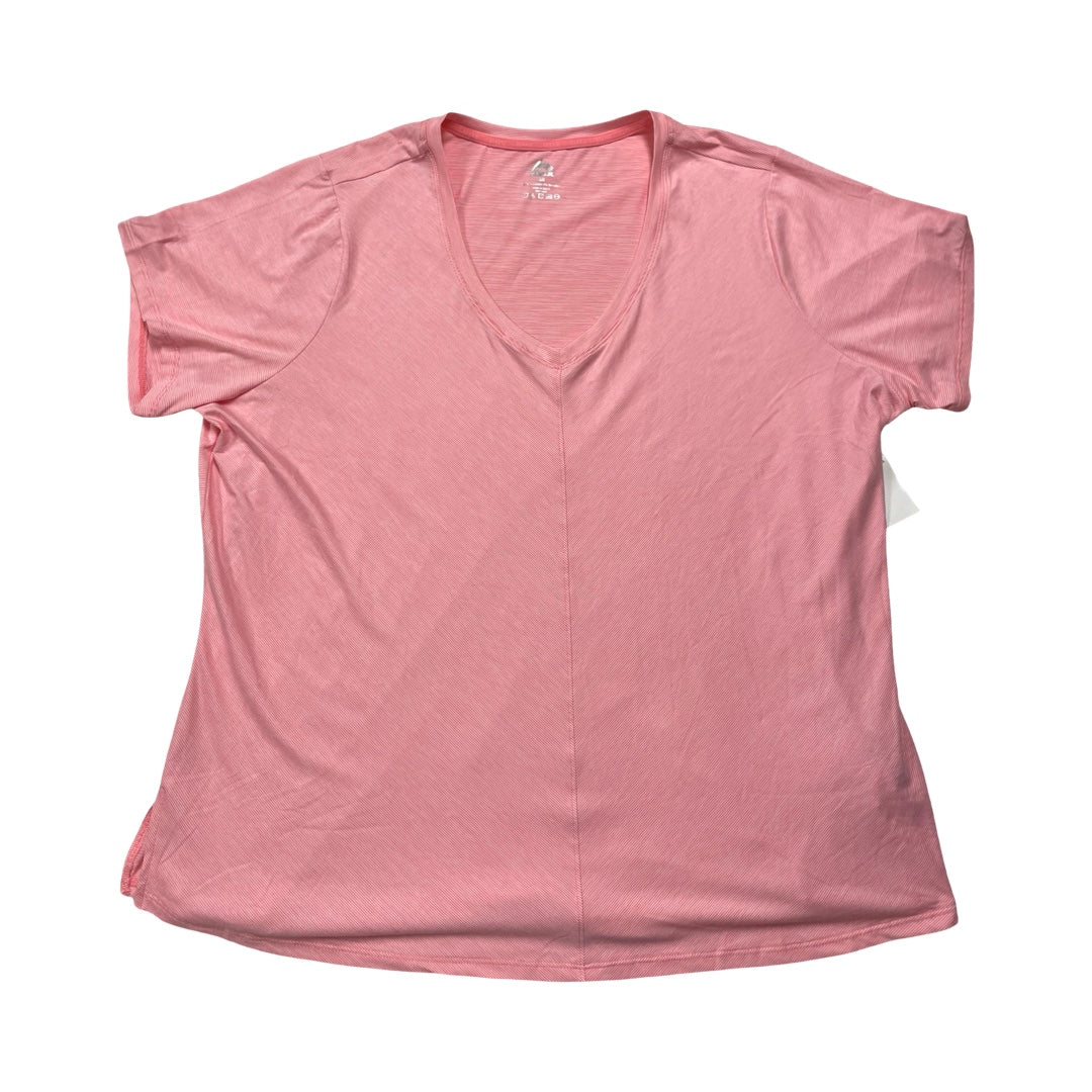 Athletic Top Ss By Reebok In Pink, Size:3X