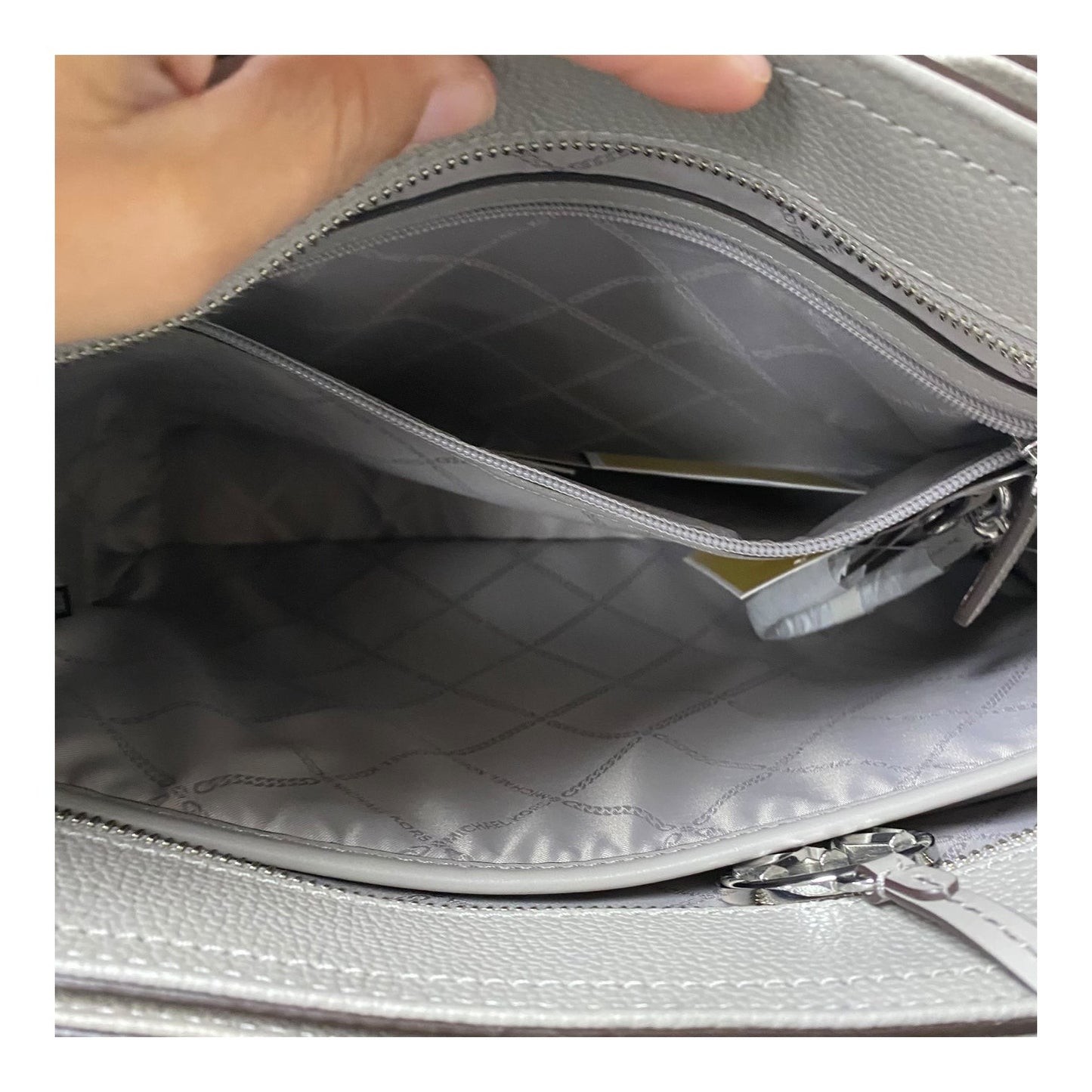 Handbag Designer By Michael Kors In Grey, Size:Large