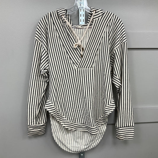 Sweatshirt Hoodie By Pilcro In Striped Pattern, Size:Xs