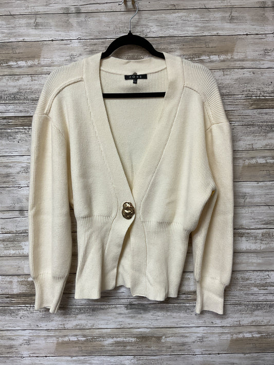 Sweater Cardigan By Fore In Cream, Size:L