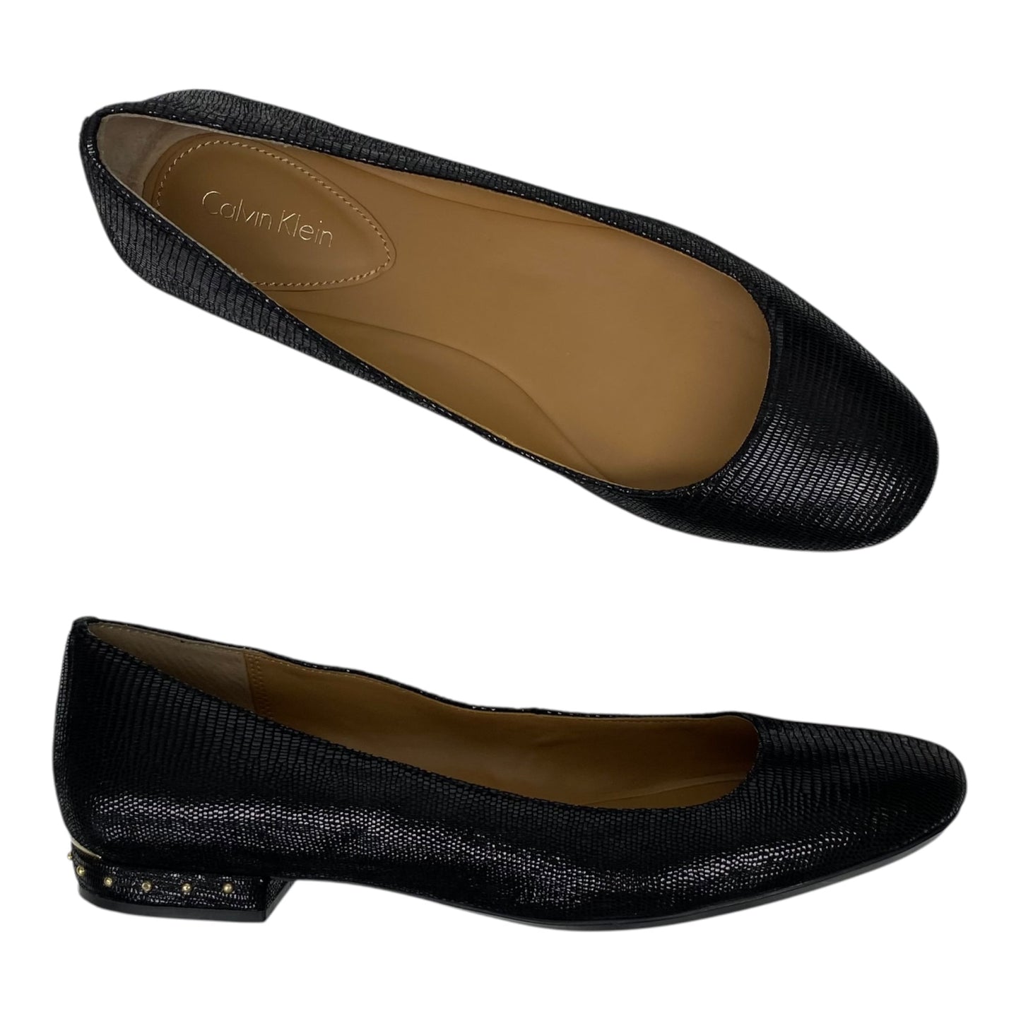Shoes Flats By Calvin Klein In Black, Size:7.5