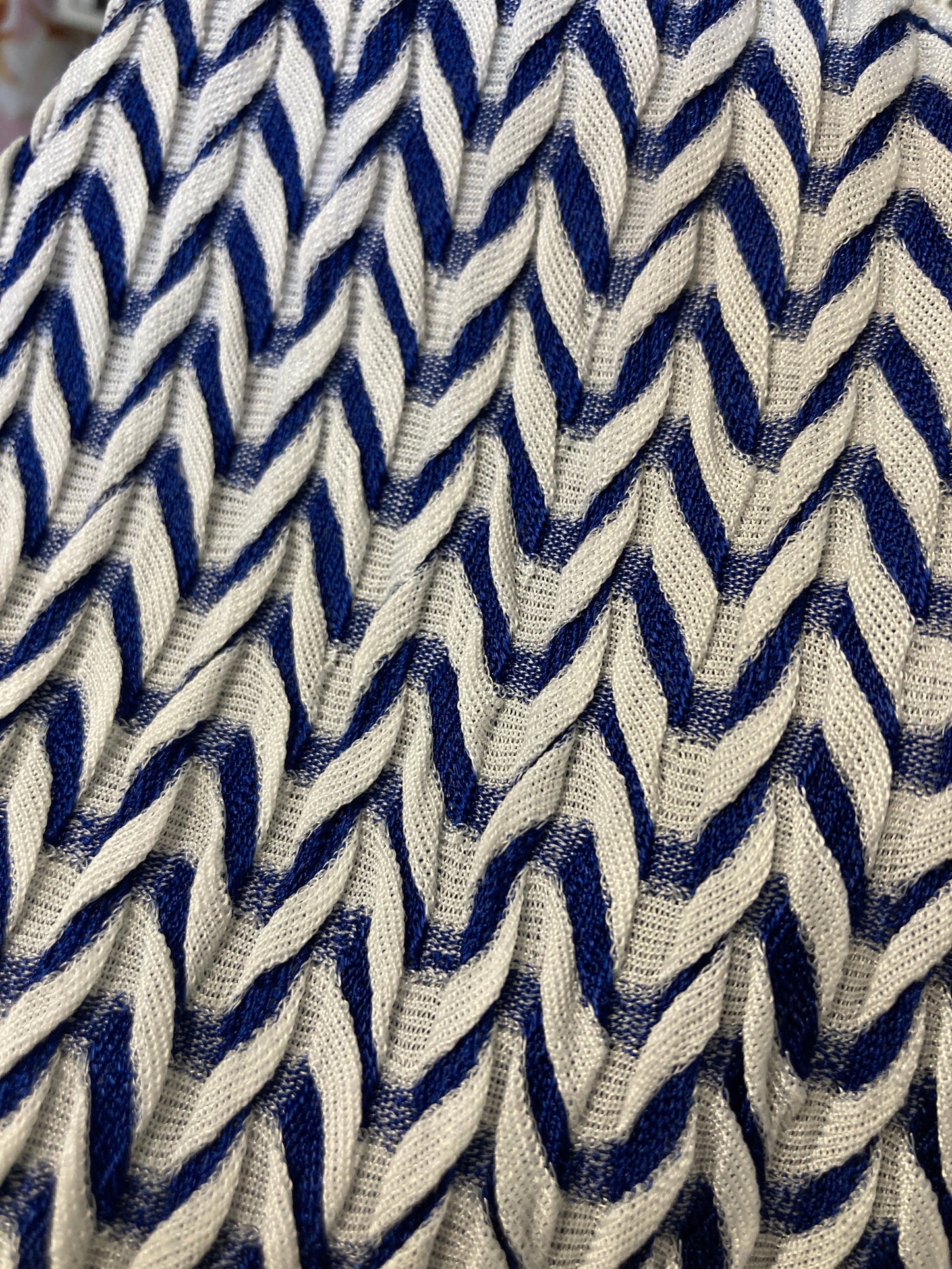 Cardigan By Chicos In Blue & White, Size:L