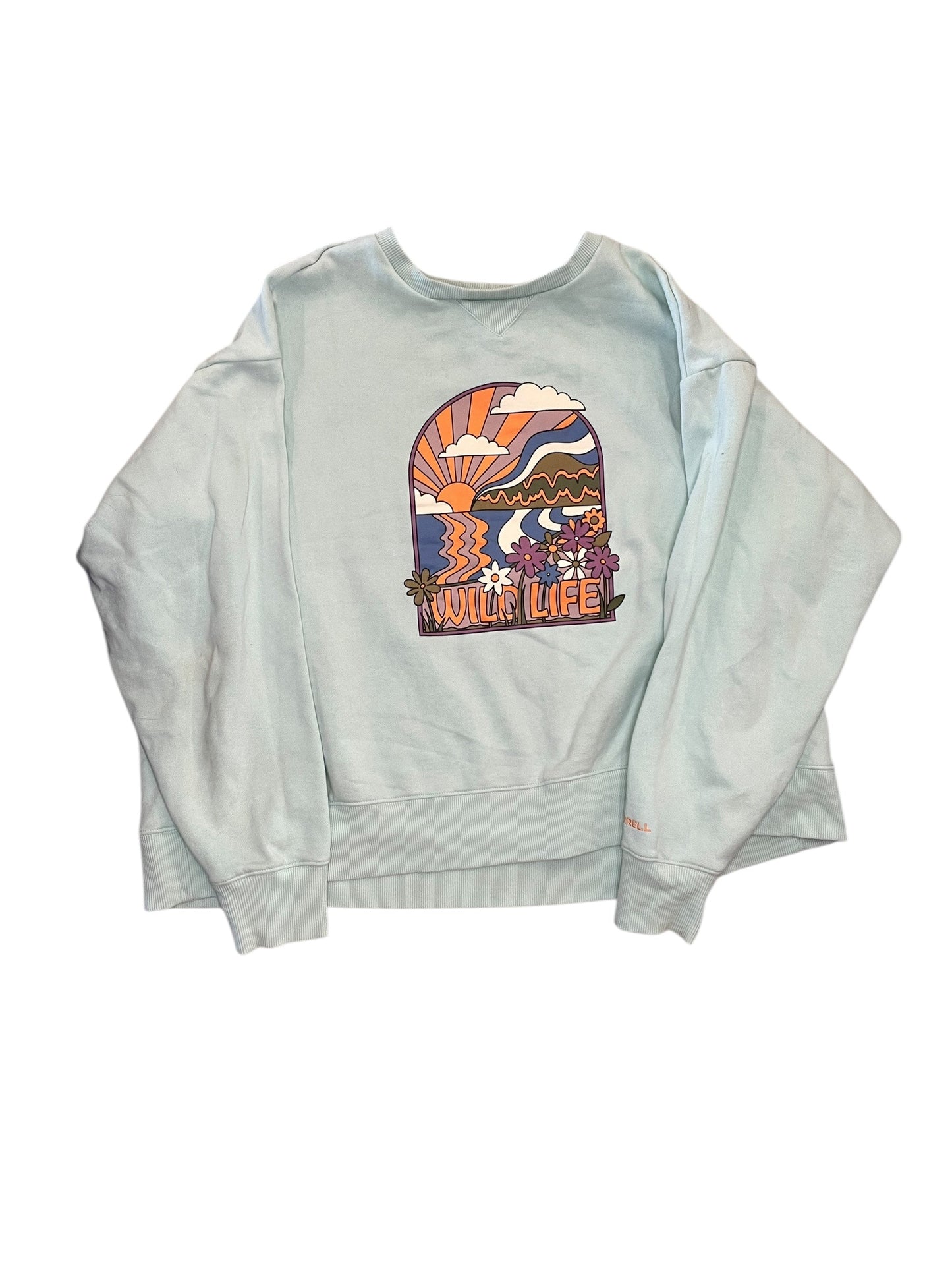 Sweatshirt Crewneck By Merrell In Green, Size:3X