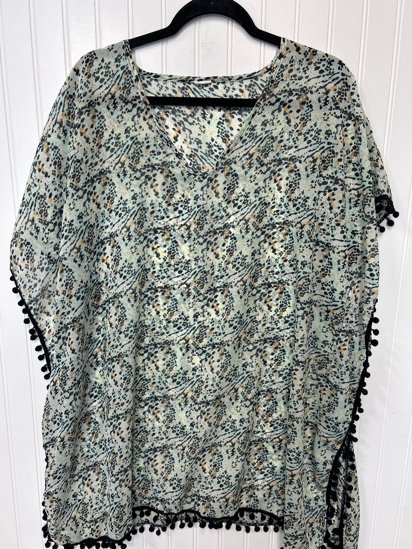 Kimono By Clothes Mentor In Aqua, Size:Osfm