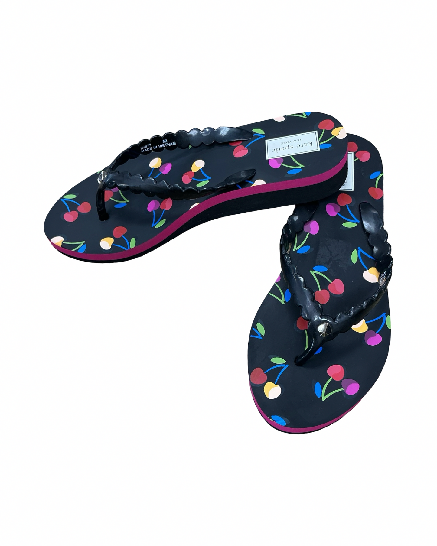 Sandals Designer By Kate Spade In Black, Size:8