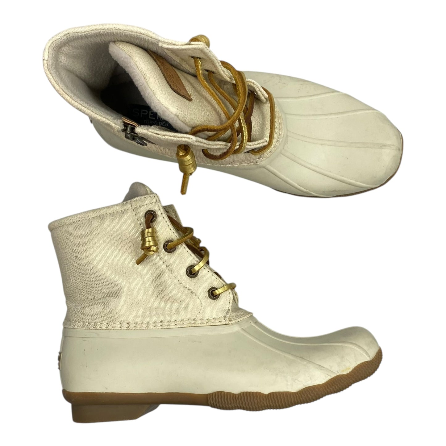 Boots Ankle Flats By Sperry In Tan, Size:7.5