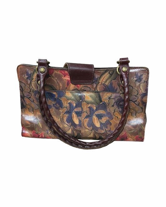 Handbag Designer By Patricia Nash In Blue & Brown, Size:Medium