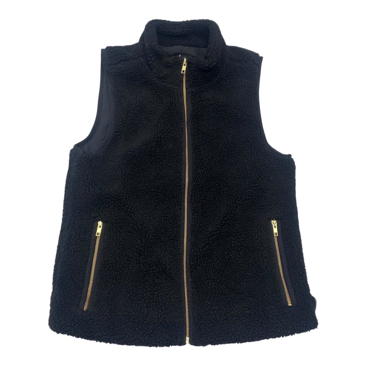 Vest Faux Fur & Sherpa By J. Crew In Black, Size:Xs