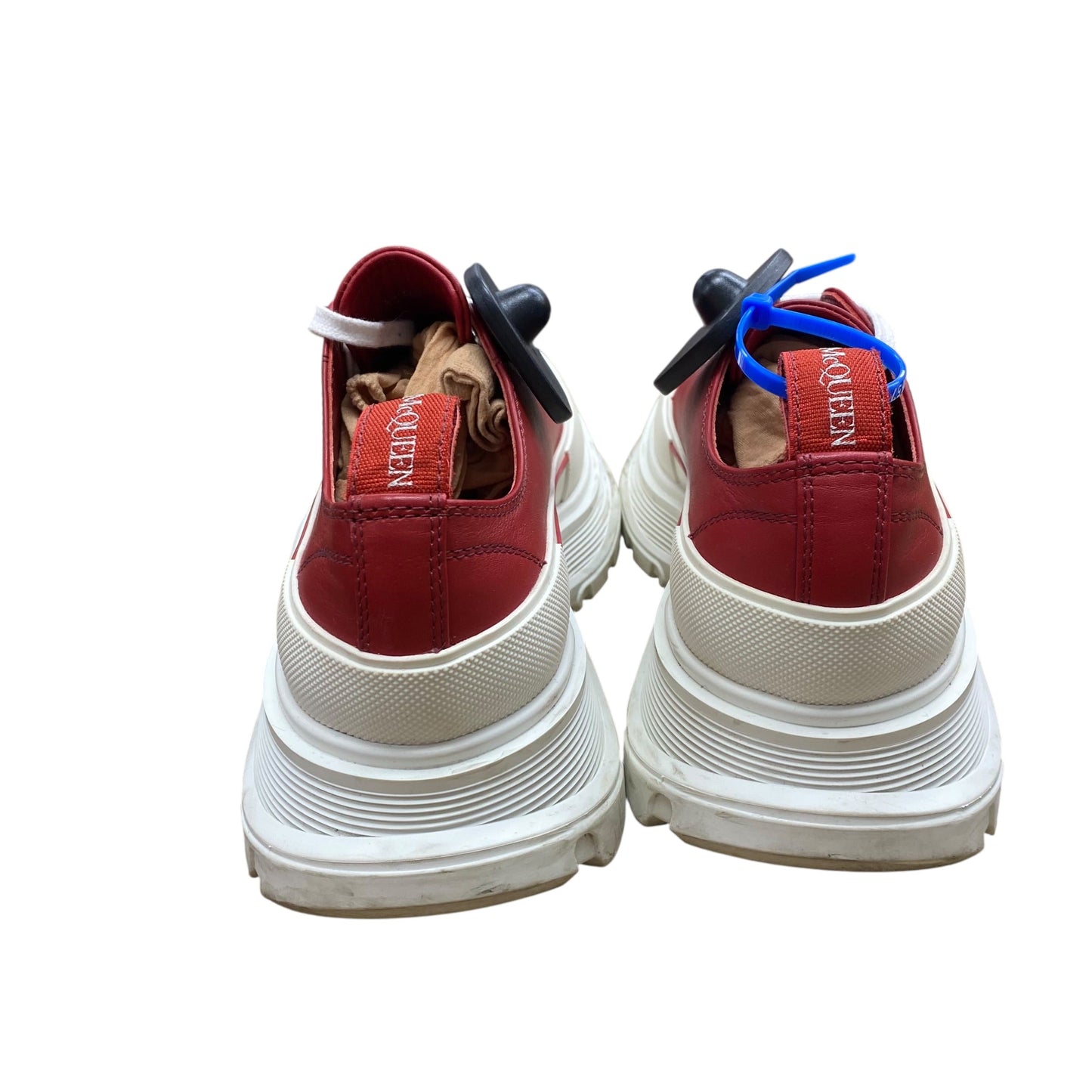 Shoes Luxury Designer By Alexander Mcqueen In Red & White, Size:5.5