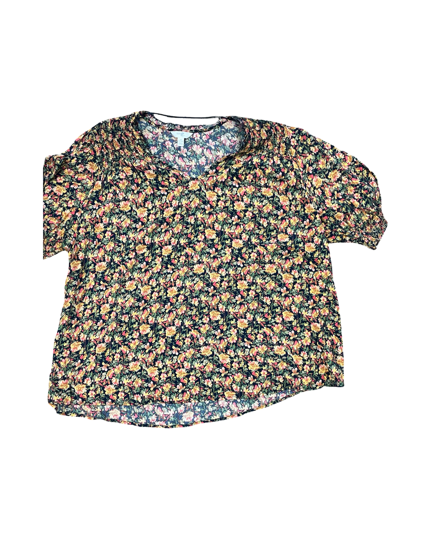 Top Ss By Terra & Sky In Blue & Orange, Size:2X