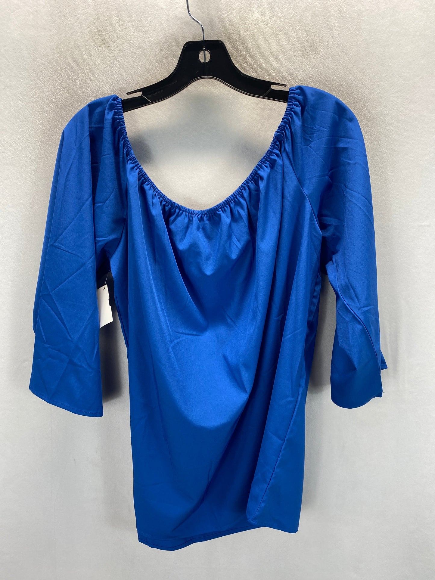 Top 3/4 Sleeve By Clothes Mentor In Blue, Size:1X