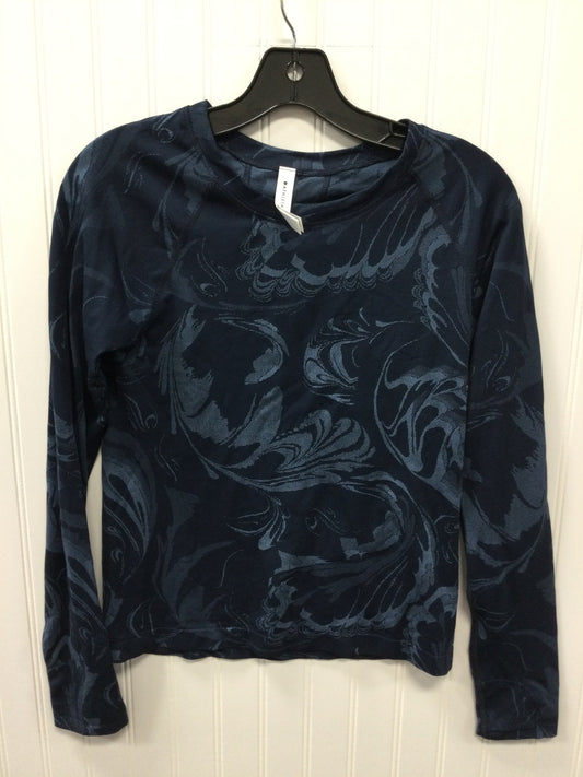 Athletic Top Ls Collar By Athleta In Blue, Size:S