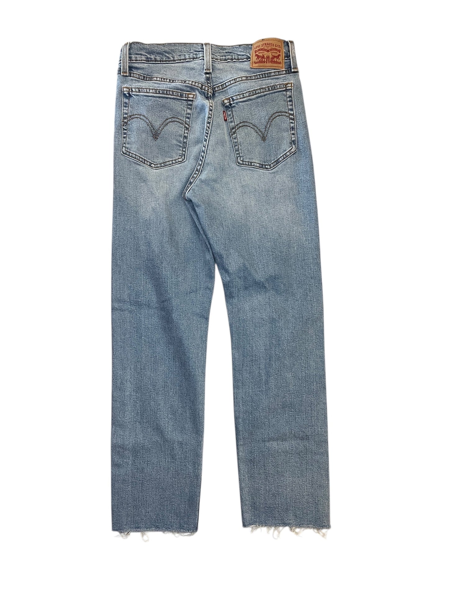 Jeans Straight By Levis In Blue Denim, Size:6