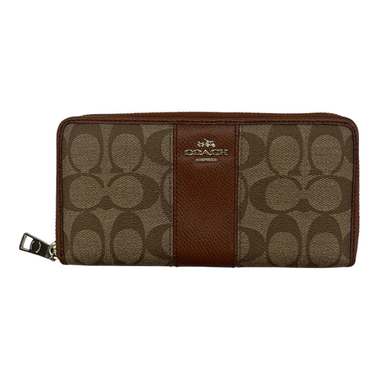 Wallet Designer By Coach In Tan, Size:Medium