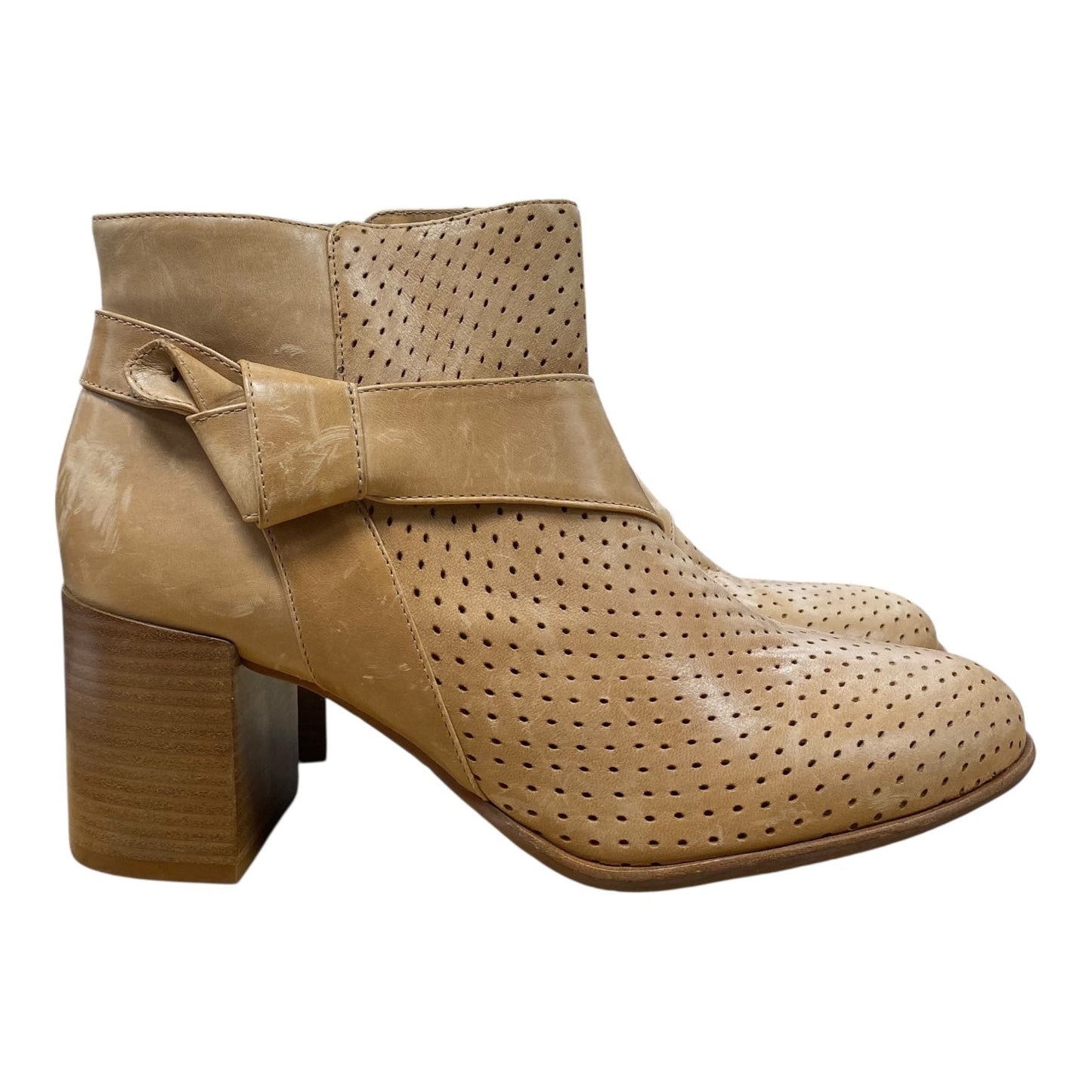 Boots Ankle Heels By Johnston & Murphy In Tan, Size:9