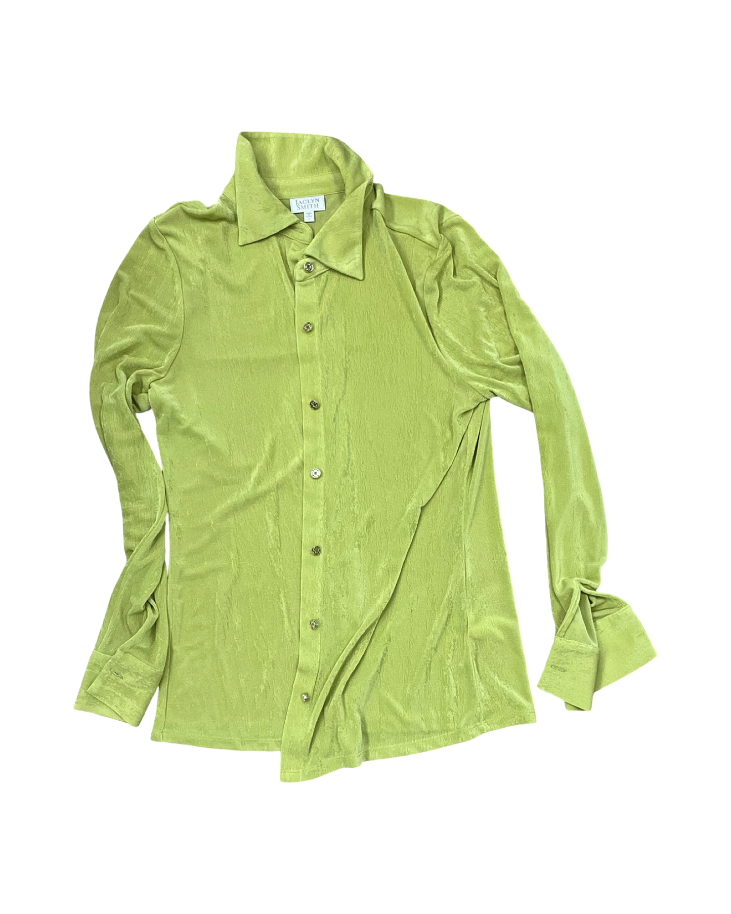 Blouse Ls By Jaclyn Smith In Green, Size:S