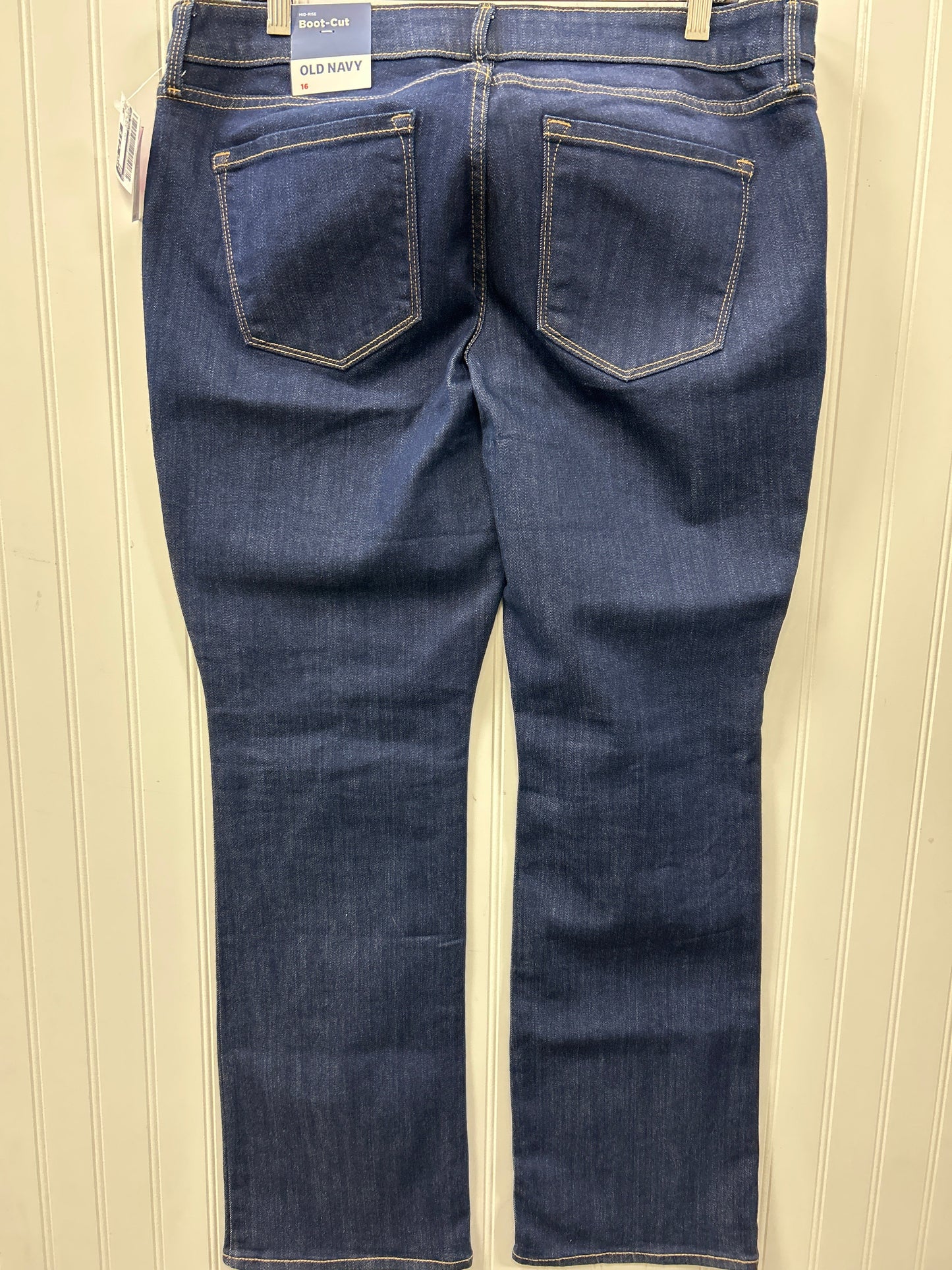 Jeans Boot Cut By Old Navy In Blue Denim, Size:16