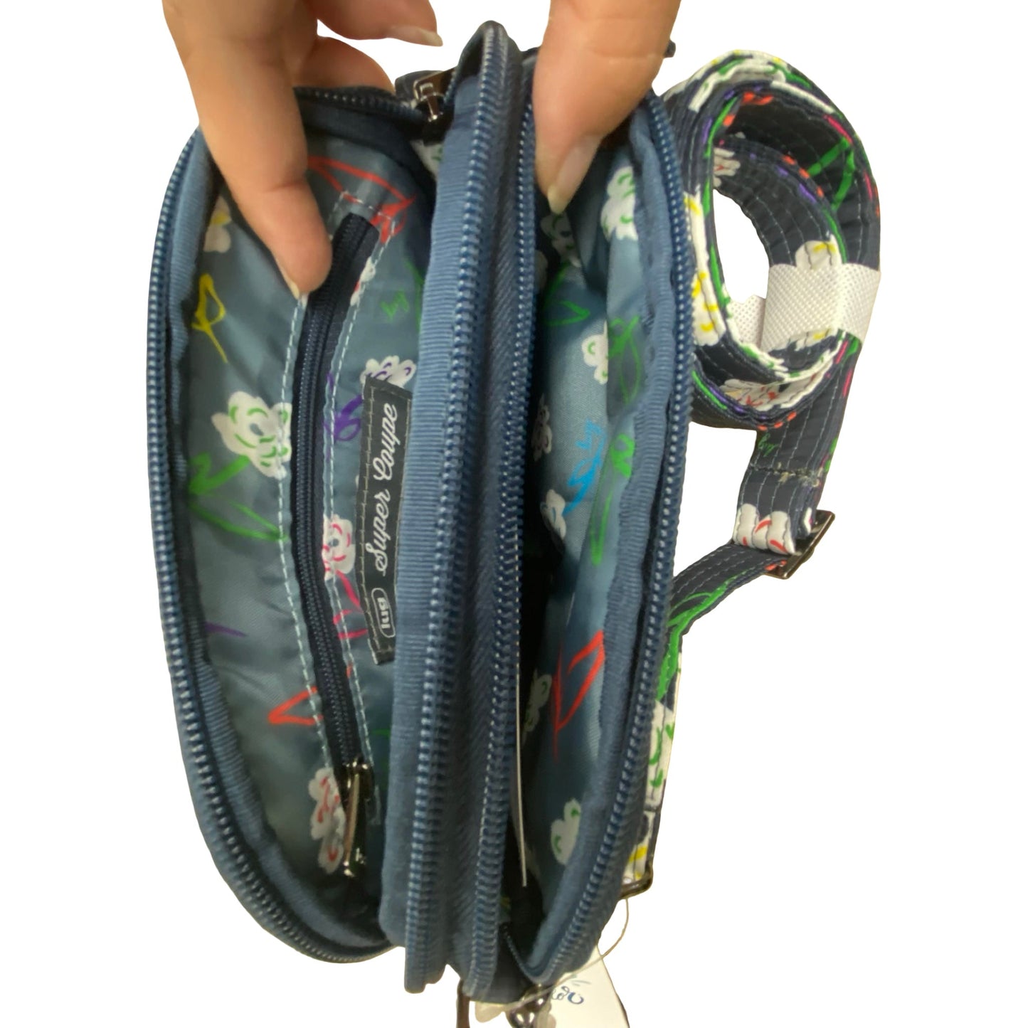 Crossbody By Lug In Navy Floral, Size:Small