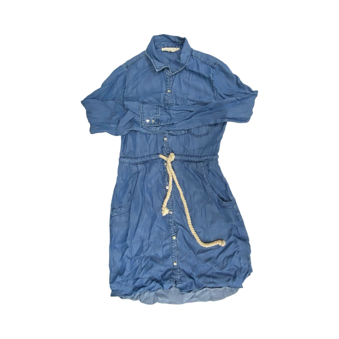 Dress Casual Midi By Lovestitch In Blue Denim, Size:S