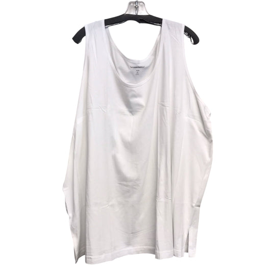 Top Sleeveless Basic By Woman Within In White, Size:4X