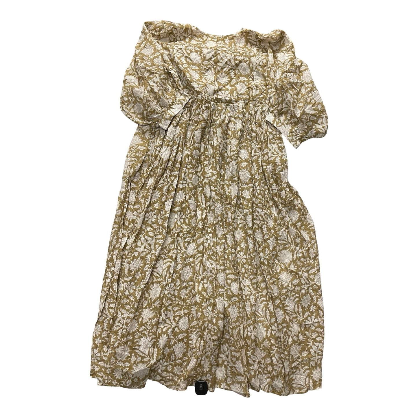 Dress Casual Maxi By Cmb In Green & White, Size:L