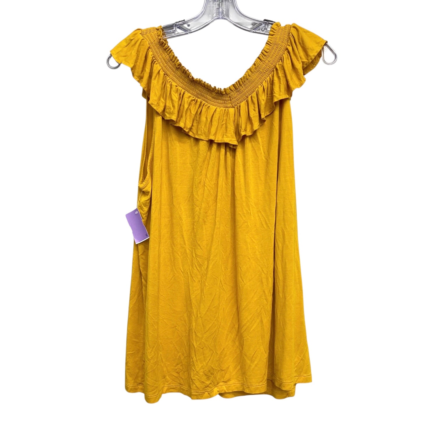 Top Sleeveless Basic By Ann Taylor In Yellow, Size:Xl