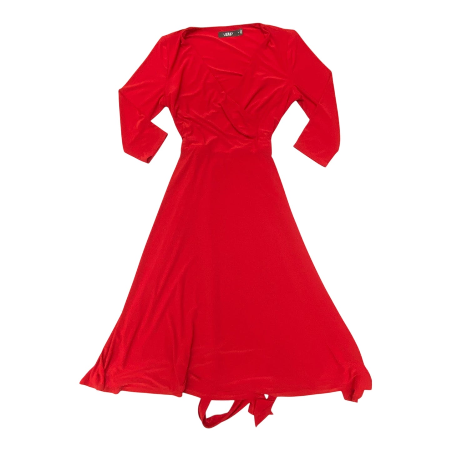 Dress Party Long By Lauren By Ralph Lauren In Red, Size:8