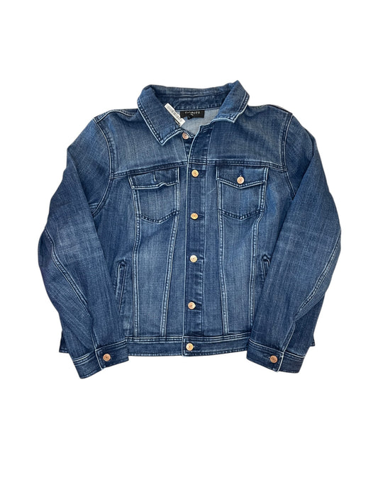 Jacket Denim By Talbots In Blue Denim, Size:2X
