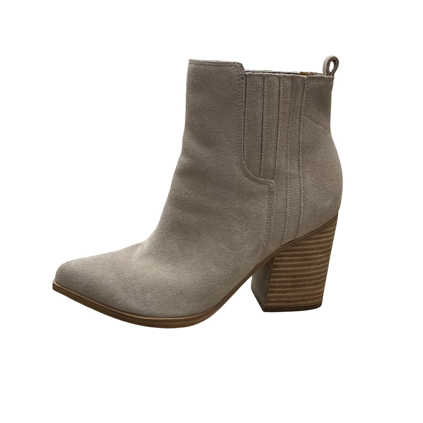 Boots Ankle Heels By Marc Fisher In Taupe, Size:7.5