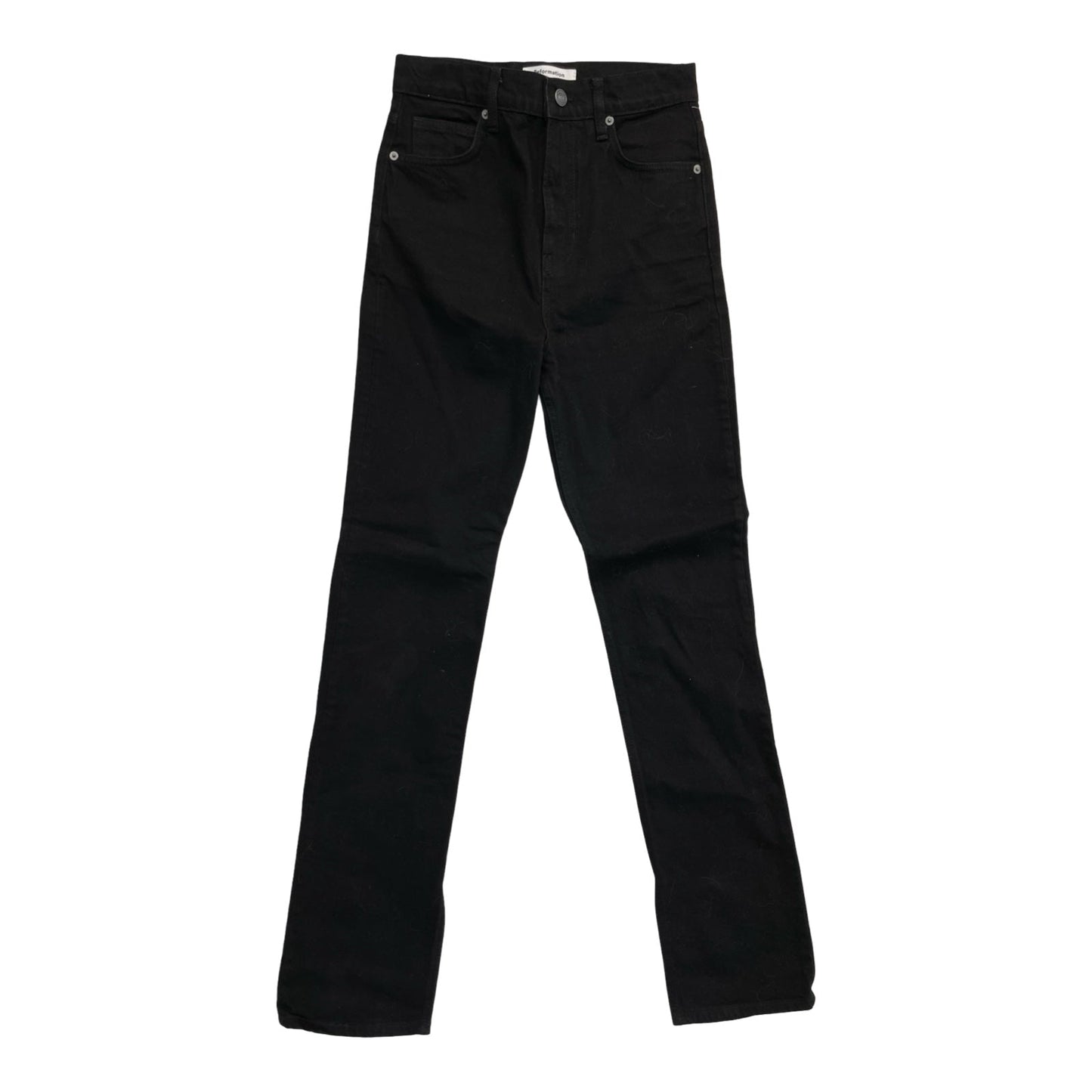 Jeans Straight By Reformation In Black Denim