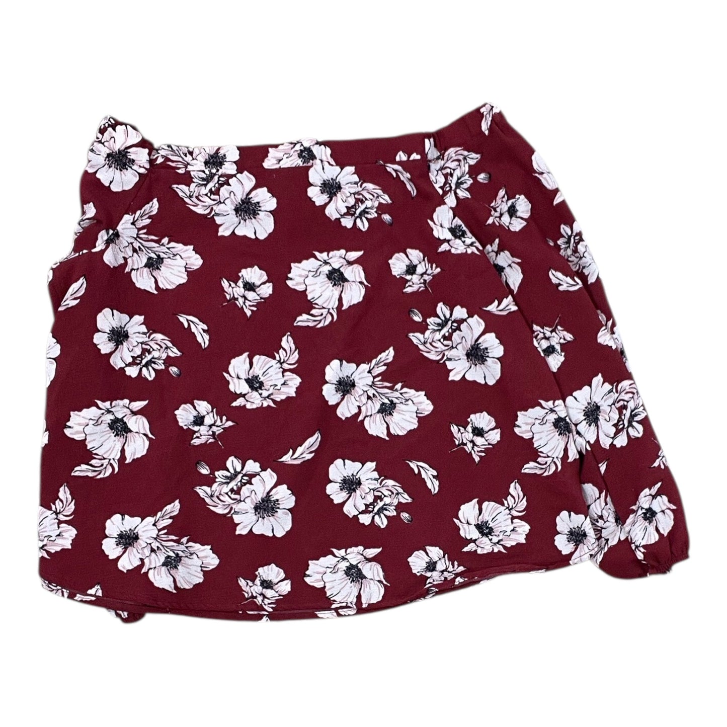 Top Ls By Haute Monde In Maroon, Size:M
