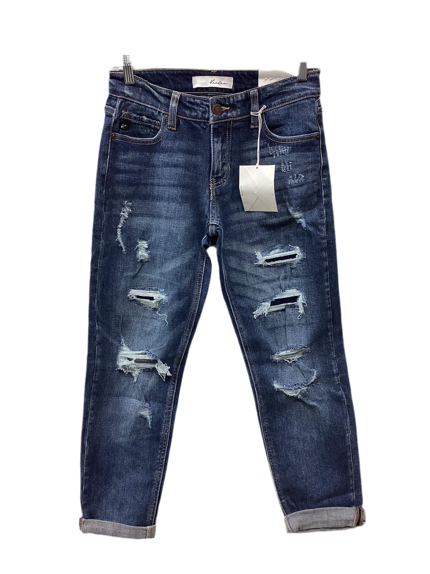 Jeans Boyfriend By Kancan In Blue Denim, Size:2